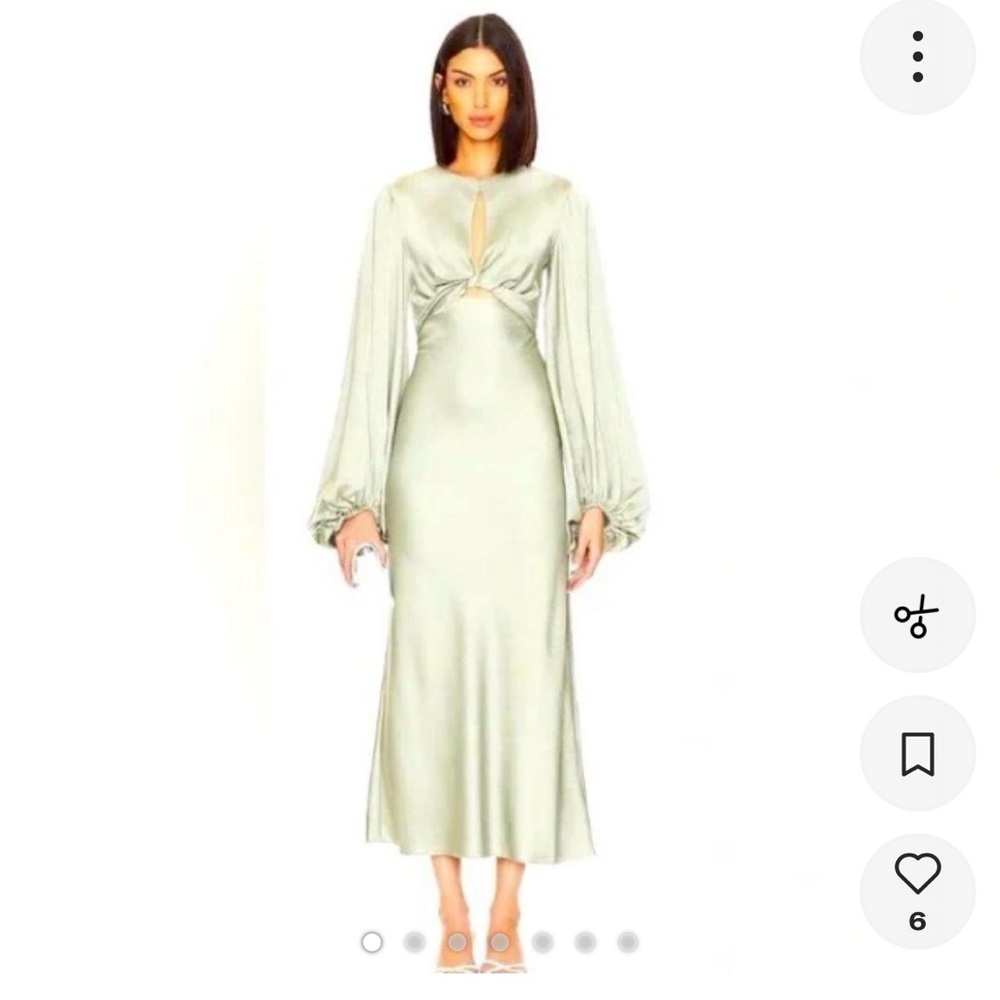 Anthropologie Sage Green Midi Dress